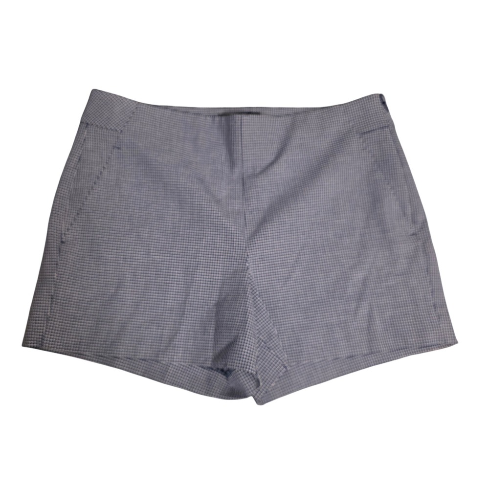 Banana Republic Blue White Geometric Micro Print Tailored Shorts Womens 8